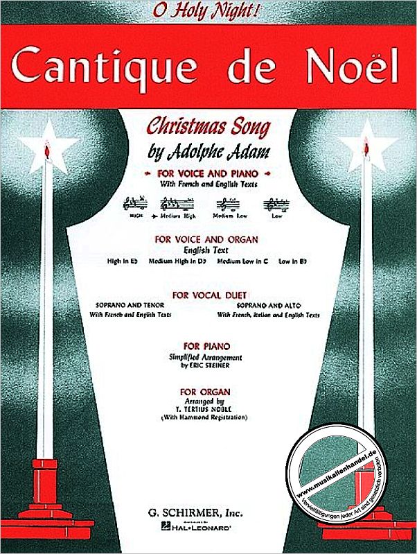 Titelbild für GS 28597 - CANTIQUE DE NOEL - O HOLY NIGHT DES-DUR