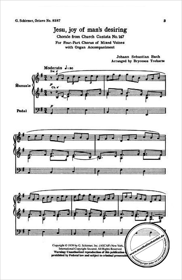 Titelbild für GS 29977 - JESUS BLEIBET MEINE FREUDE (KANTATE BWV 147)