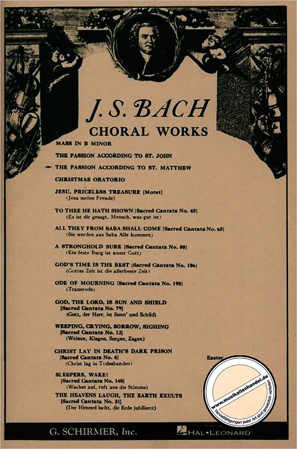 Titelbild für GS 32415 - MATTHAEUS PASSION BWV 244