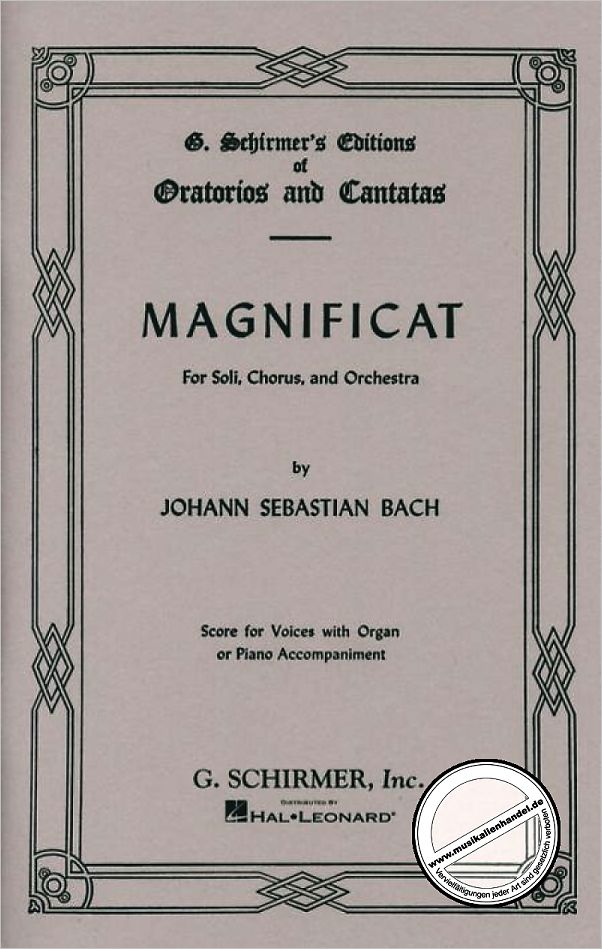 Titelbild für GS 32453 - MAGNIFICAT D-DUR BWV 243