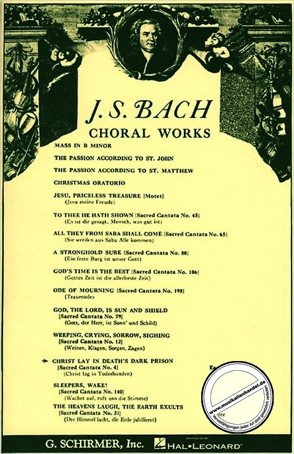 Titelbild für GS 32454 - KANTATE 4 CHRIST LAG IN TODESBANDEN BWV 4