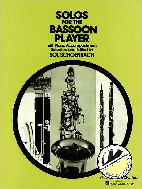 Titelbild für GS 33039 - SOLOS FOR THE BASSOON PLAYER