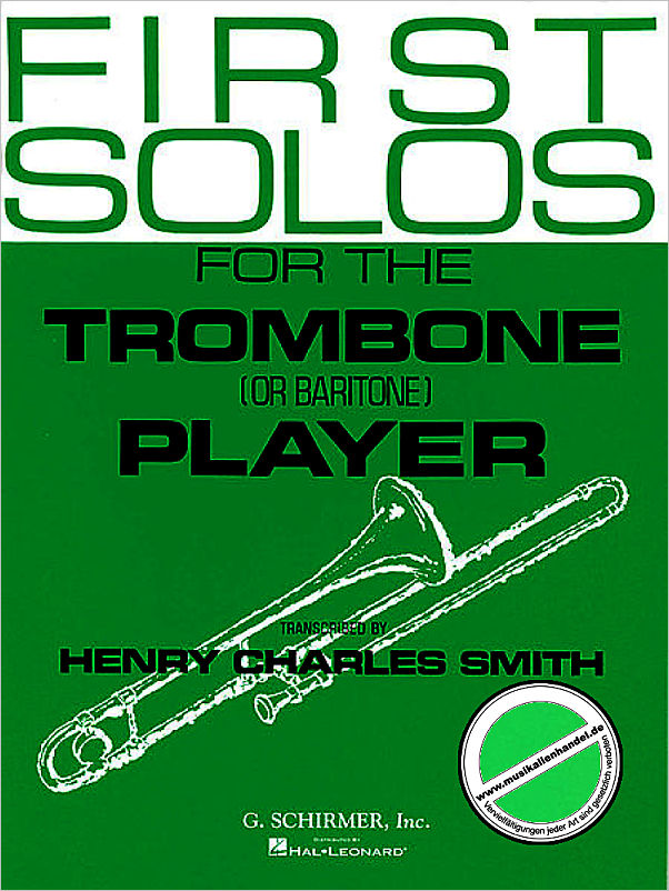 Titelbild für GS 33260 - FIRST SOLOS FOR THE TROMBONE