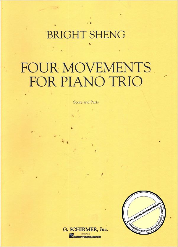 Titelbild für GS 82004 - 4 MOVEMENTS FOR PIANO TRIO