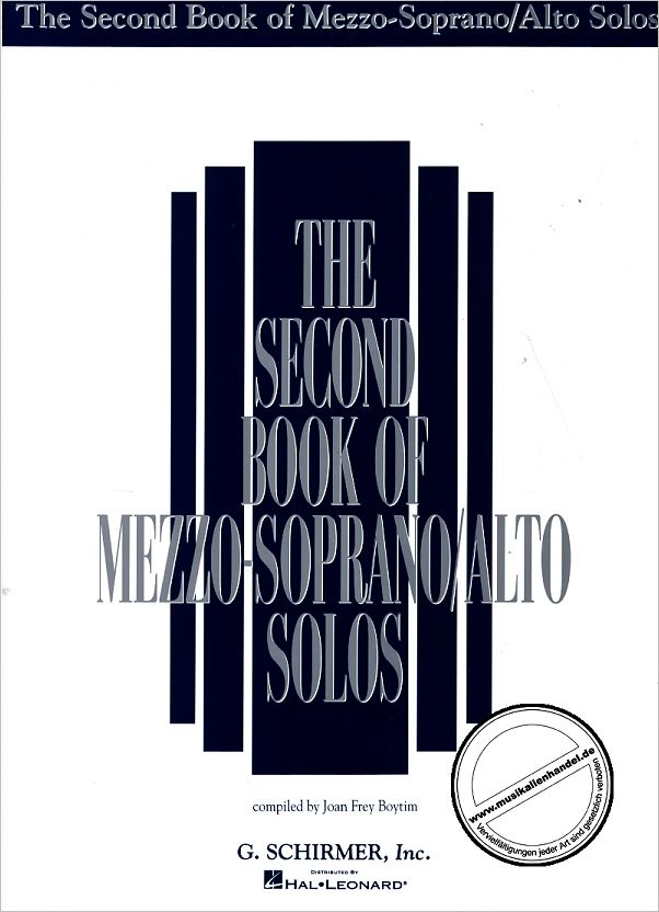Titelbild für GS 82069 - SECOND BOOK OF MEZZOSOPRANO / ALTO SONGS