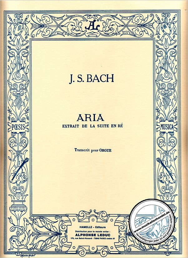 Titelbild für HA 9001 - AIR (ORCHESTERSUITE 3 D-DUR BWV 1068)