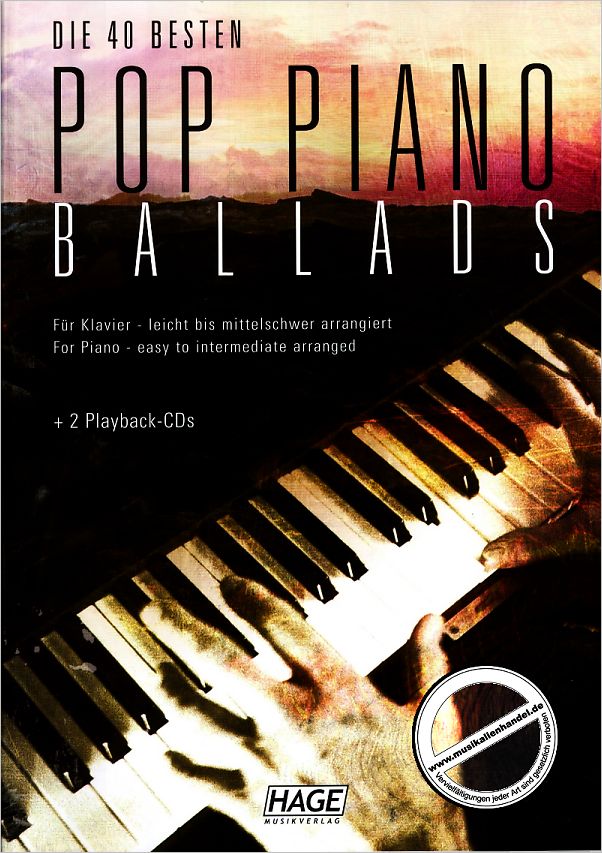 Titelbild für HAGE 3711 - DIE 40 BESTEN POP PIANO BALLADS