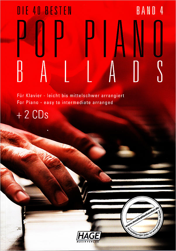 Titelbild für HAGE 3959 - Die 40 besten Pop Piano Ballads 4