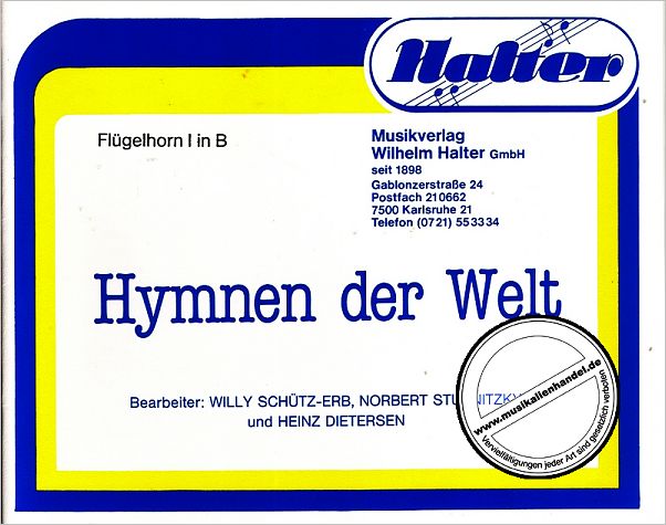Titelbild für HAL 2915-FLHRN1 - HYMNEN DER WELT
