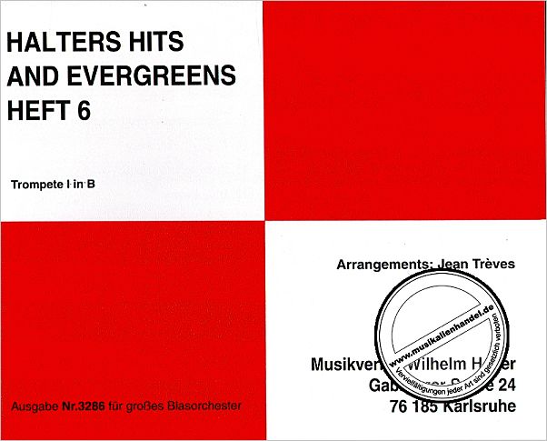 Titelbild für HAL 3286-TRP1 - HALTERS HITS + EVERGREENS 6