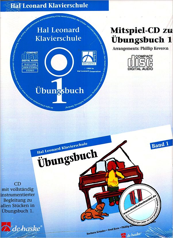 Titelbild für HASKE -DHE18021 - UEBUNGSBUCH 1 HAL LEONARD KLAVIERSCHULE - CD