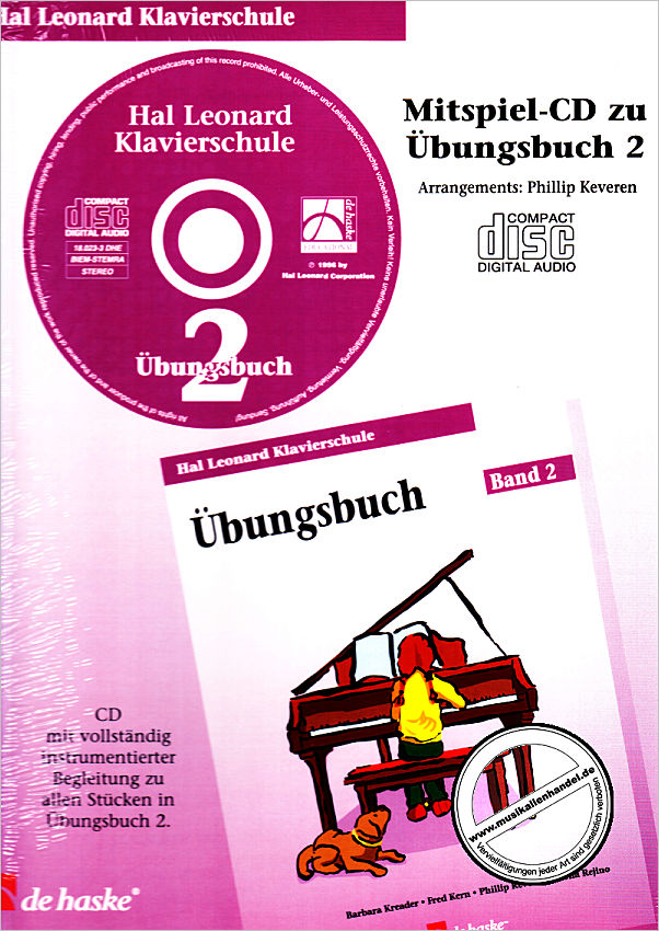 Titelbild für HASKE -DHE18023 - UEBUNGSBUCH 2 HAL LEONARD KLAVIERSCHULE - CD