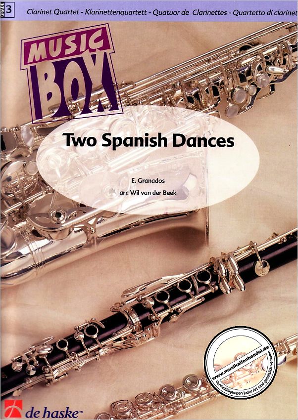 Titelbild für HASKE 981159 - 2 SPANISH DANCES FUER KLAR QUARTETT