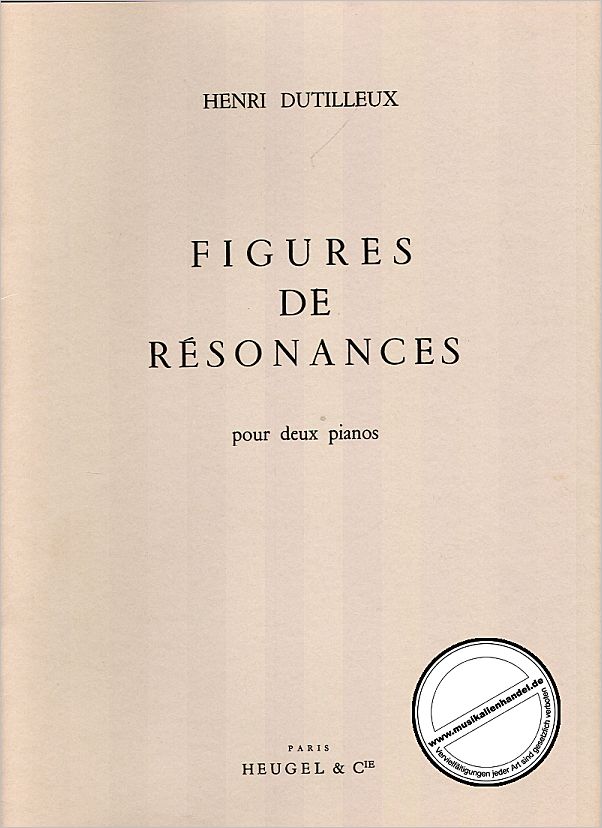 Titelbild für HE 32611 - FIGURES DE RESONNANCES