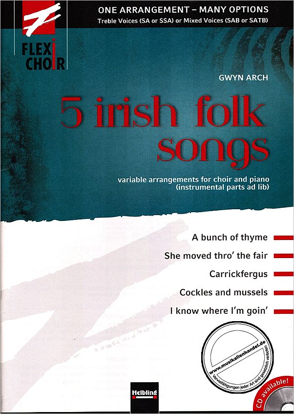 Titelbild für HELBL -C5792 - 5 IRISH FOLK SONGS