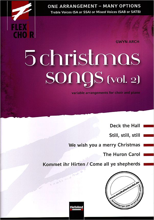 Titelbild für HELBL -C6418 - 5 CHRISTMAS SONGS 2