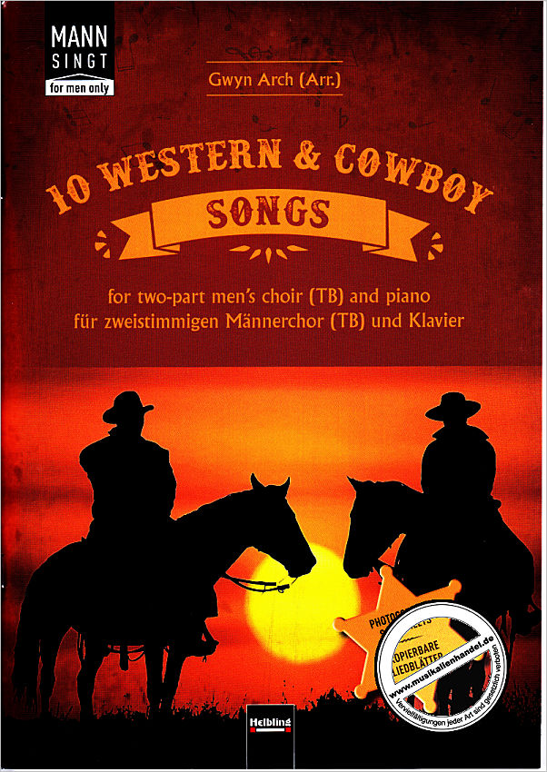 Titelbild für HELBL -C8091 - 10 WESTERN + COWBOY SONGS