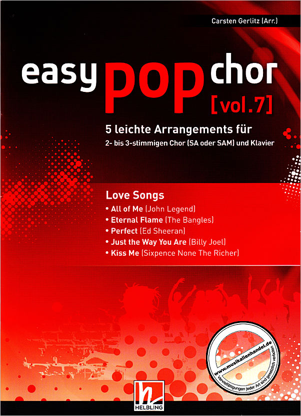 Titelbild für HELBL -C8788 - Easy pop chor 7 | Love songs