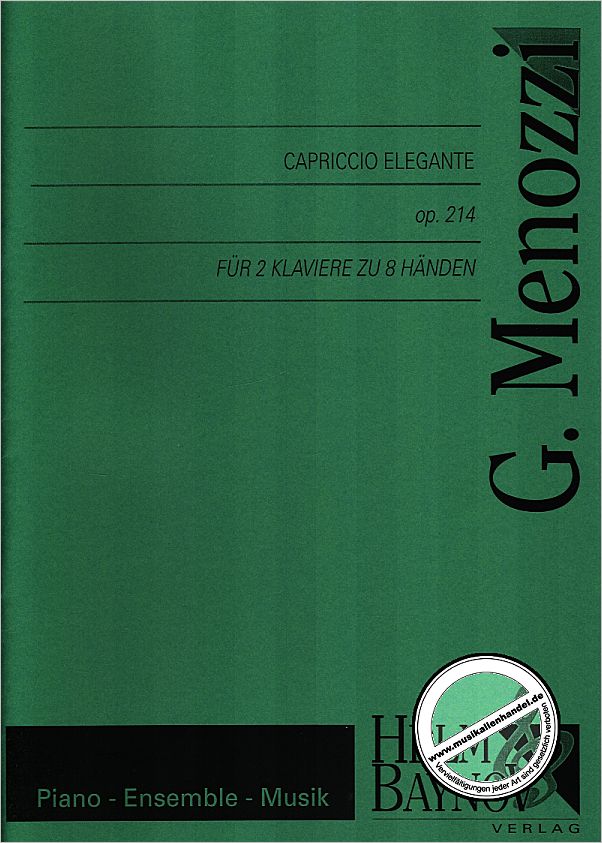 Titelbild für HELM 3607 - CAPRICCIO ELEGANTE OP 214