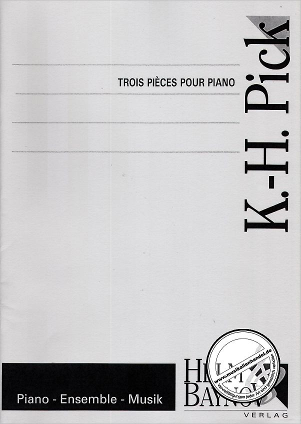 Titelbild für HELM 7003 - 3 PIECES POUR PIANO