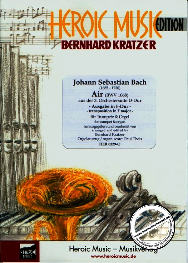 Titelbild für HER 0329-O - AIR (ORCHESTERSUITE 3 BWV 1068) FASSUNG F-DUR