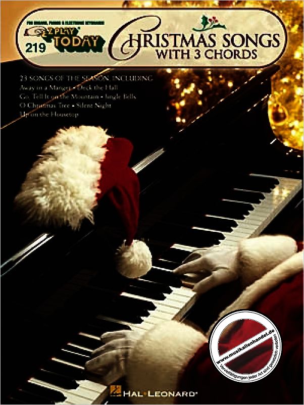 Titelbild für HL 100156 - CHRISTMAS SONGS WITH 3 CHORDS