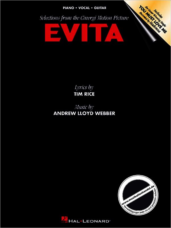 Titelbild für HL 120077 - EVITA - MOVIE VERSION