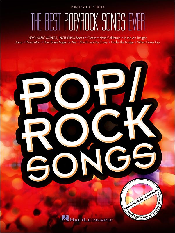 Titelbild für HL 138279 - THE BEST POP / ROCK SONGS EVER