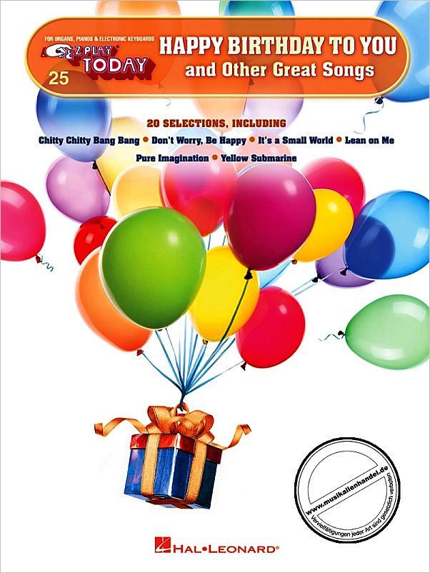 Titelbild für HL 140724 - HAPPY BIRTHDAY TO YOU AND OTHER GREAT SONGS
