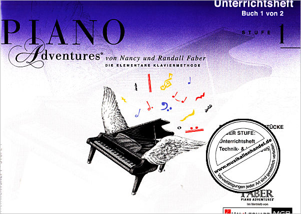 Titelbild für HL 147121 - PIANO ADVENTURES 1 - UNTERRICHTSHEFT
