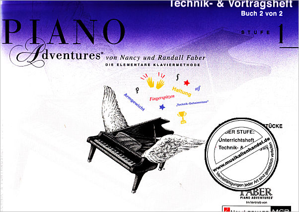 Titelbild für HL 147123 - PIANO ADVENTURES 1 - TECHNIK + VORTRAGSHEFT