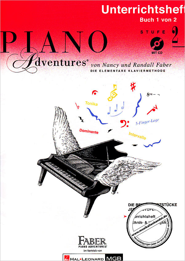 Titelbild für HL 147125 - PIANO ADVENTURES 2 - UNTERRICHTSHEFT