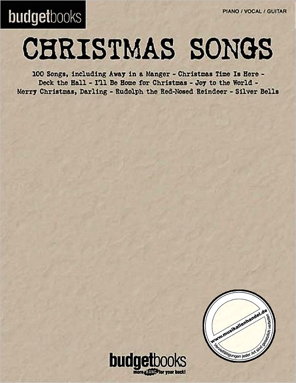 Titelbild für HL 310887 - BUDGET BOOKS - CHRISTMAS SONGS