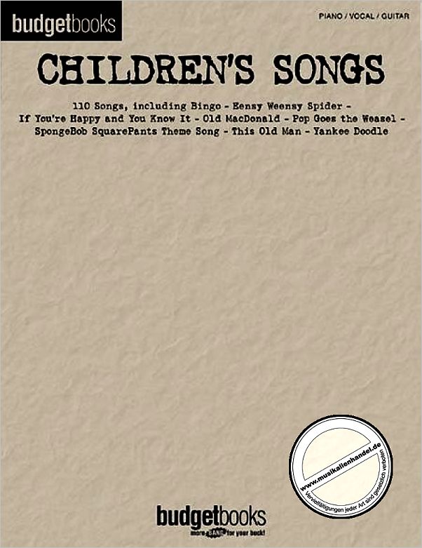 Titelbild für HL 311054 - BUDGET BOOKS - CHILDREN'S SONGS