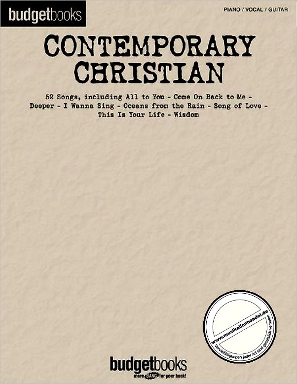 Titelbild für HL 311732 - BUDGET BOOKS - CONTEMPORARY CHRISTIAN