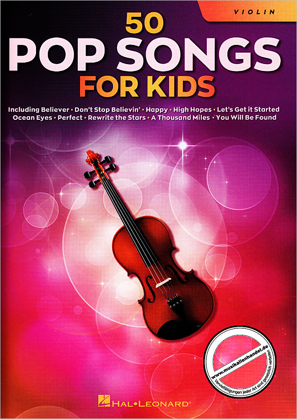 Titelbild für HL 350965 - 50 Pop songs for kids