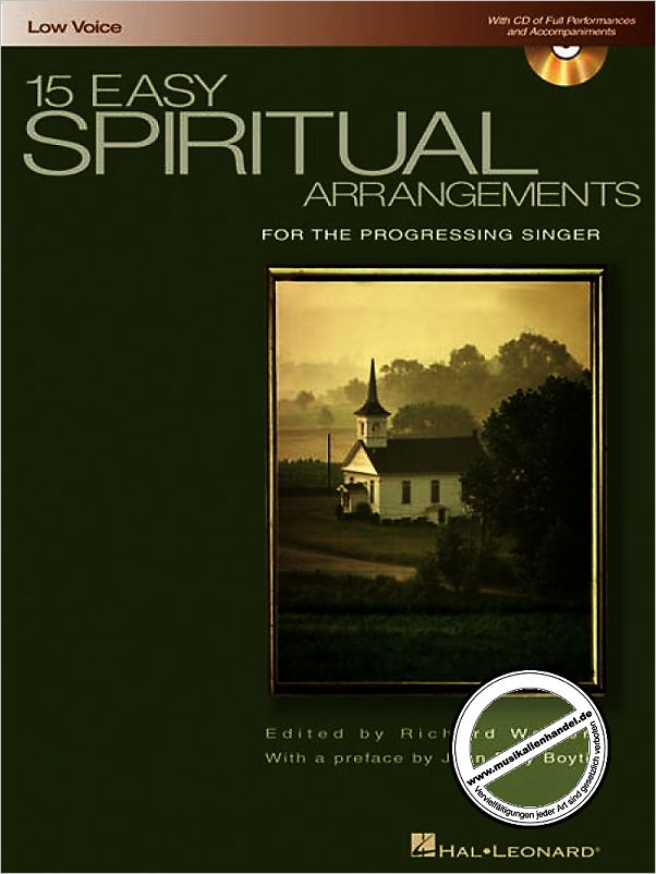 Titelbild für HL 392 - 15 EASY SPIRITUAL ARRANGEMENTS FOR THE PROGRESSING SINGER