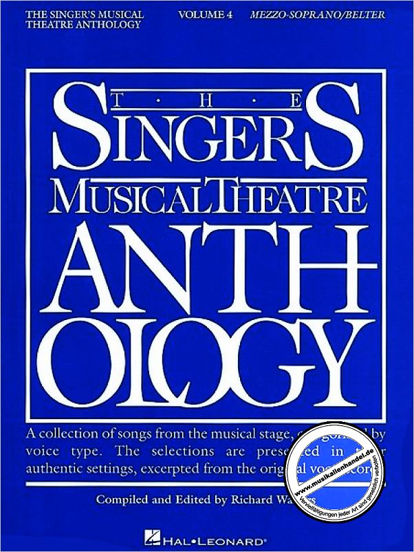 Titelbild für HL 394 - SINGER'S MUSICAL THEATRE ANTHOLOGY 4