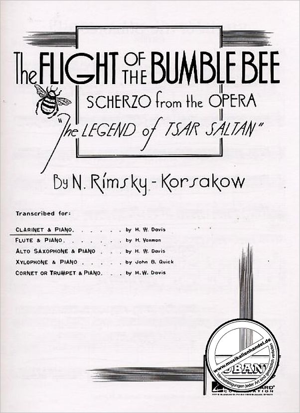 Titelbild für HL 4476773 - HUMMELFLUG - FLIGHT OF THE BUMBLE BEE