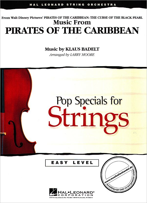 Titelbild für HL 4490328 - MUSIC FROM PIRATES OF THE CARIBBEAN