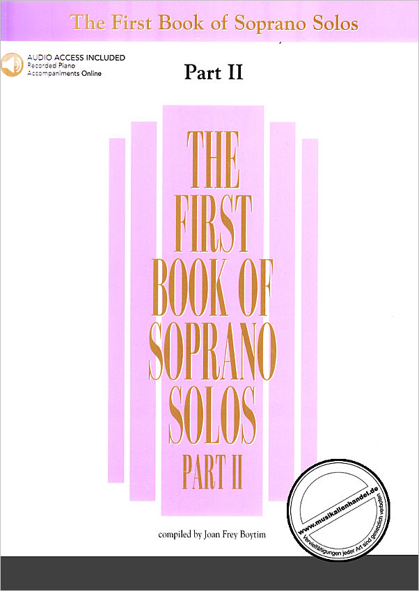 Titelbild für HL 50483785 - THE FIRST BOOK OF SOPRANO SOLOS 2