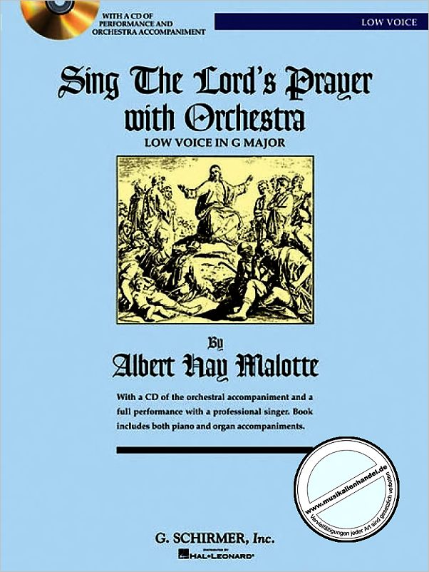 Titelbild für HL 50485703 - SING THE LORD'S PRAYER G-DUR WITH ORCHESTRA (LOW VOICE)