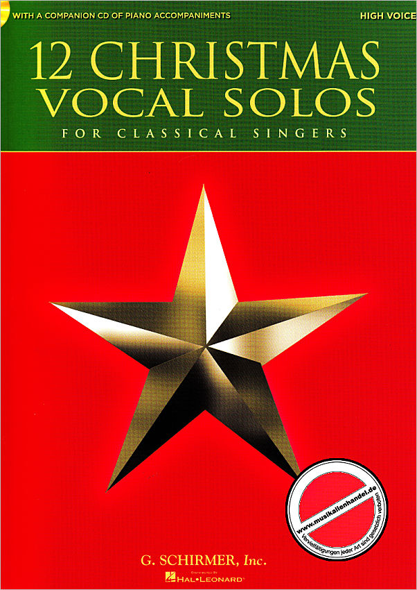Titelbild für HL 50490610 - 12 CHRISTMAS VOCAL SOLOS