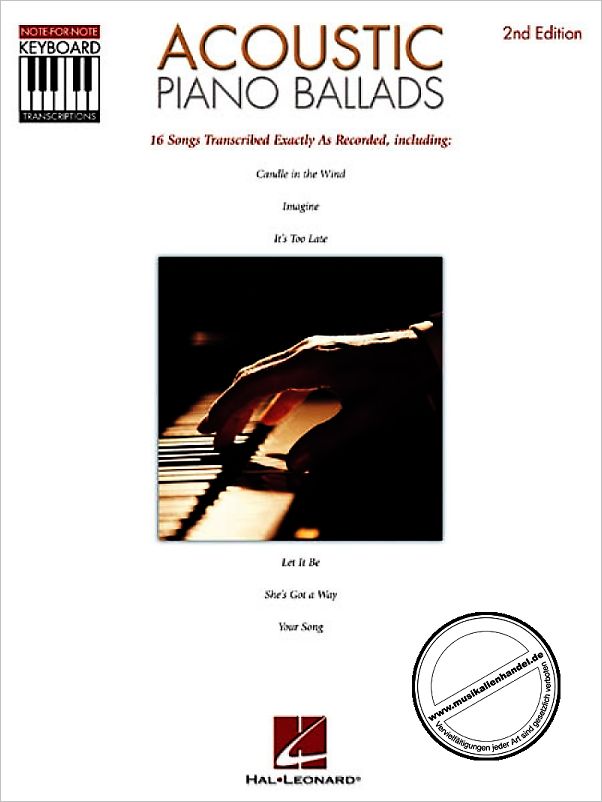 Titelbild für HL 690351 - ACOUSTIC PIANO BALLADS