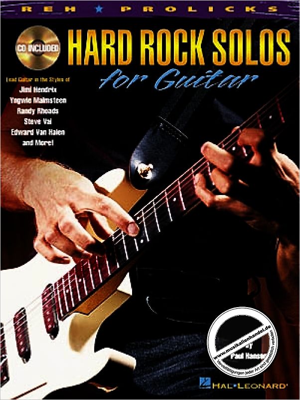 Titelbild für HL 695450 - HARD ROCK SOLOS FOR GUITAR