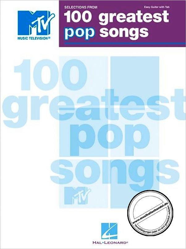 Titelbild für HL 702189 - 100 GREATEST POP SONGS (SELECTIONS FROM)