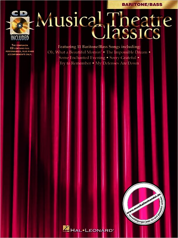 Titelbild für HL 740041 - MUSICAL THEATRE CLASSICS