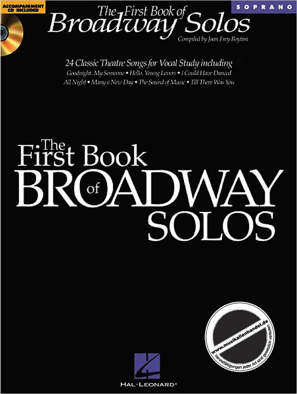 Titelbild für HL 740134 - FIRST BOOK OF BROADWAY SOLOS - SOPRANO