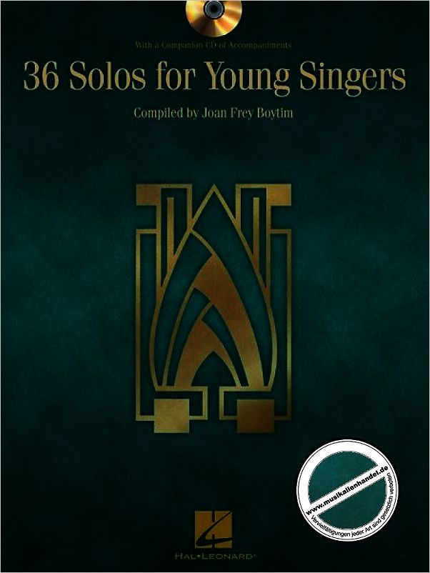 Titelbild für HL 740143 - 36 SOLOS FOR YOUNG SINGERS