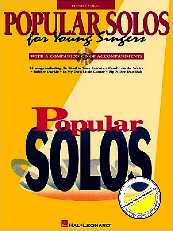 Titelbild für HL 740150 - POPULAR SOLOS FOR YOUNG SINGERS